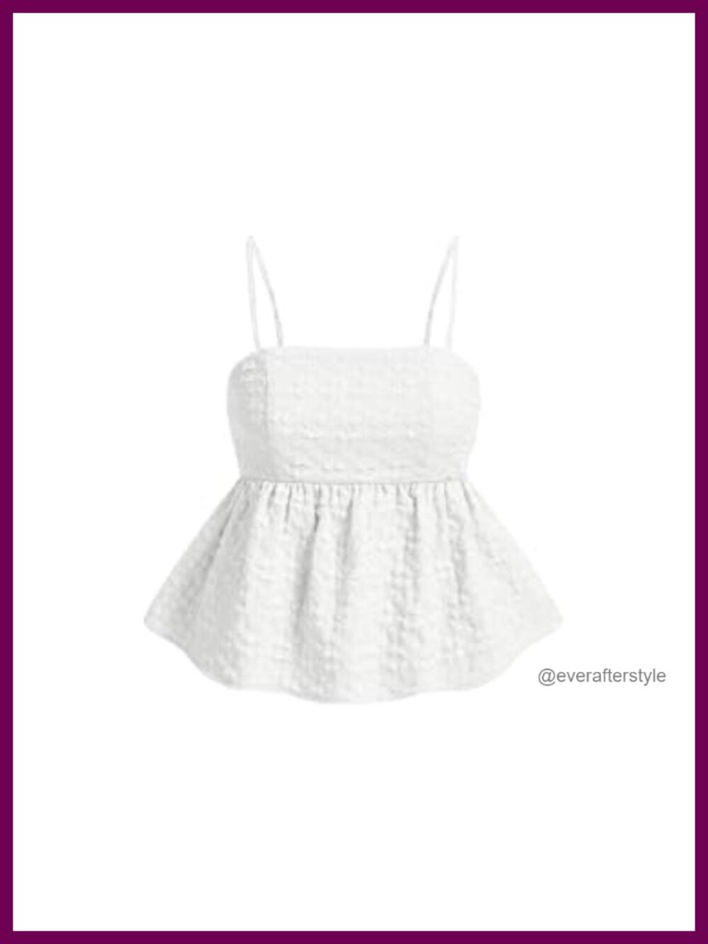 SOLY HUX Women's Summer Babydoll Peplum Cami Crop Tank Top Ruffle Hem